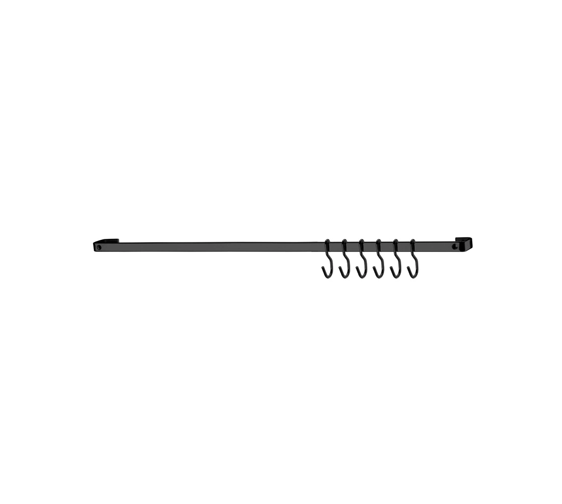 Barra de Piatina 30cm com 6 ganchos - Ônix