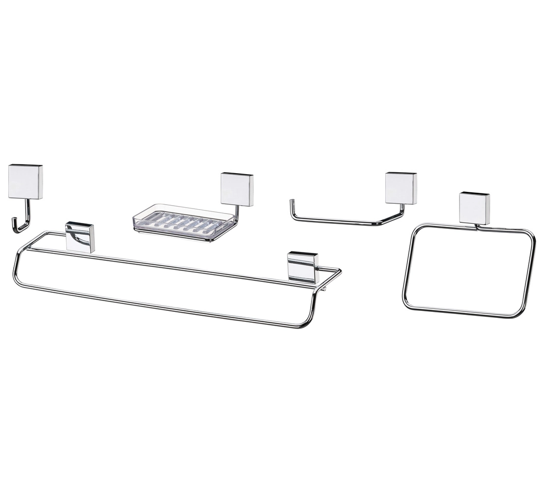Conjunto Banheiro Inox - 5 Peças