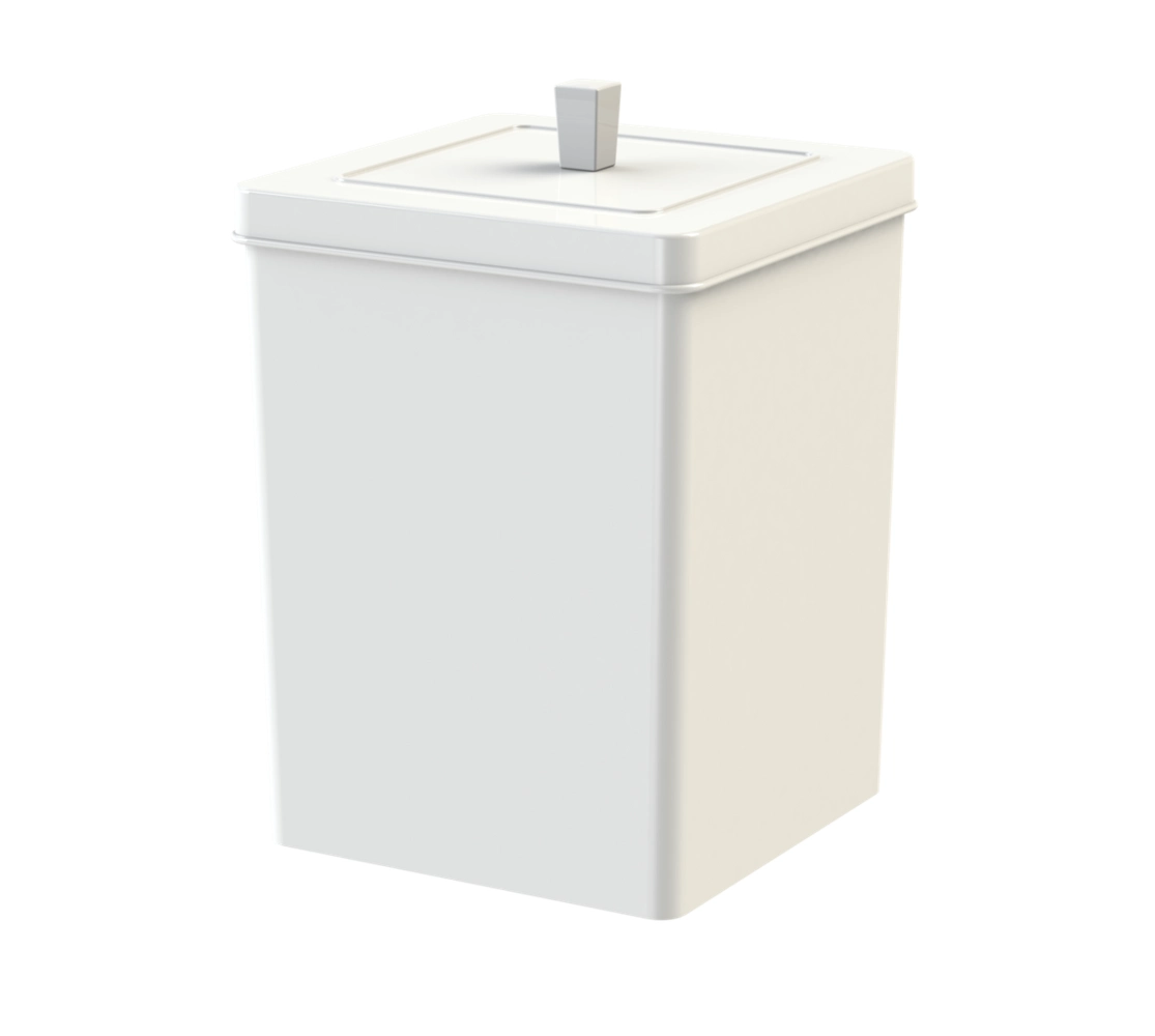 Lixeira Quadrada 6,5 Litros - Branco