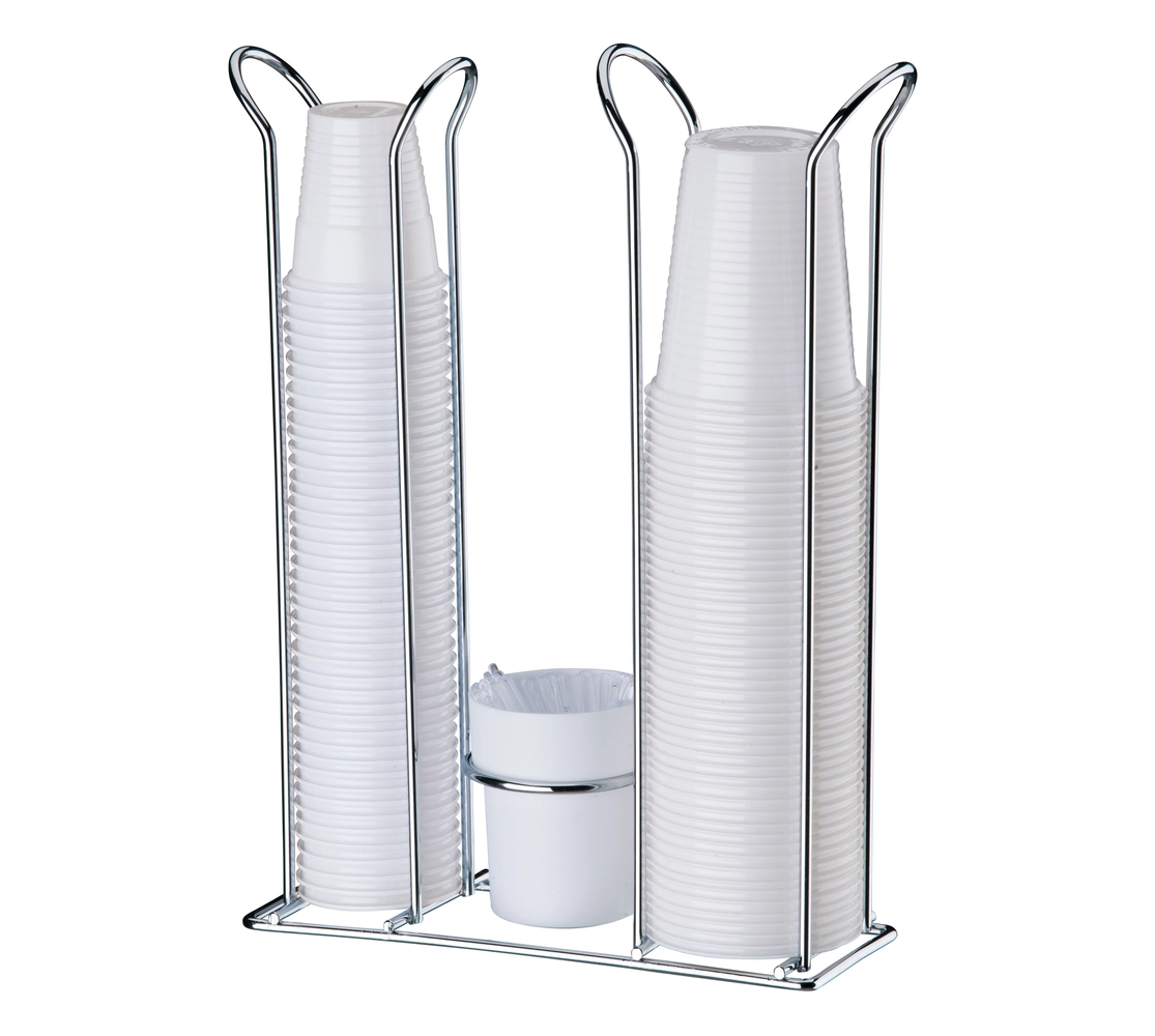 Organizador Copos Descartáveis 200ml e 50/80ml e Mexedor - Branco