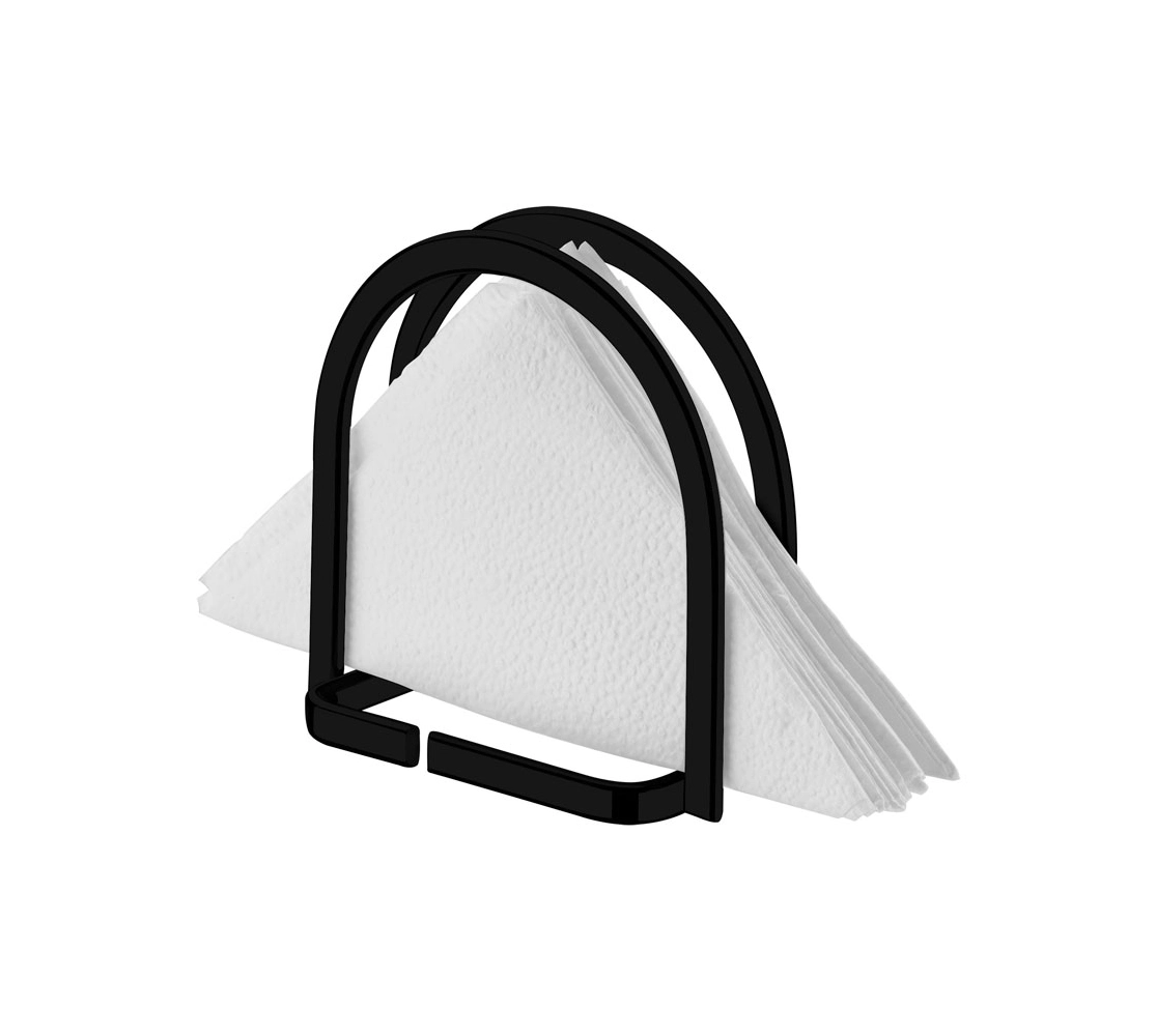 Porta Guardanapos Pequeno - Preto Fosco
