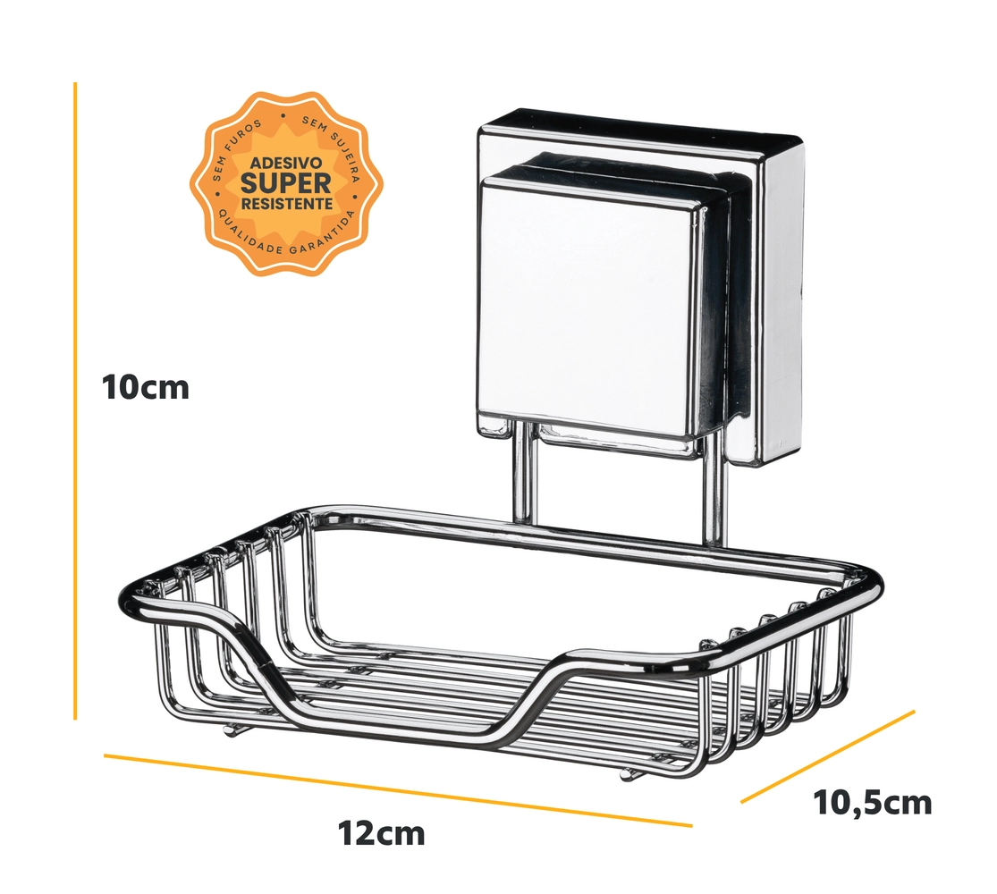 Saboneteira Inox com Adesivo