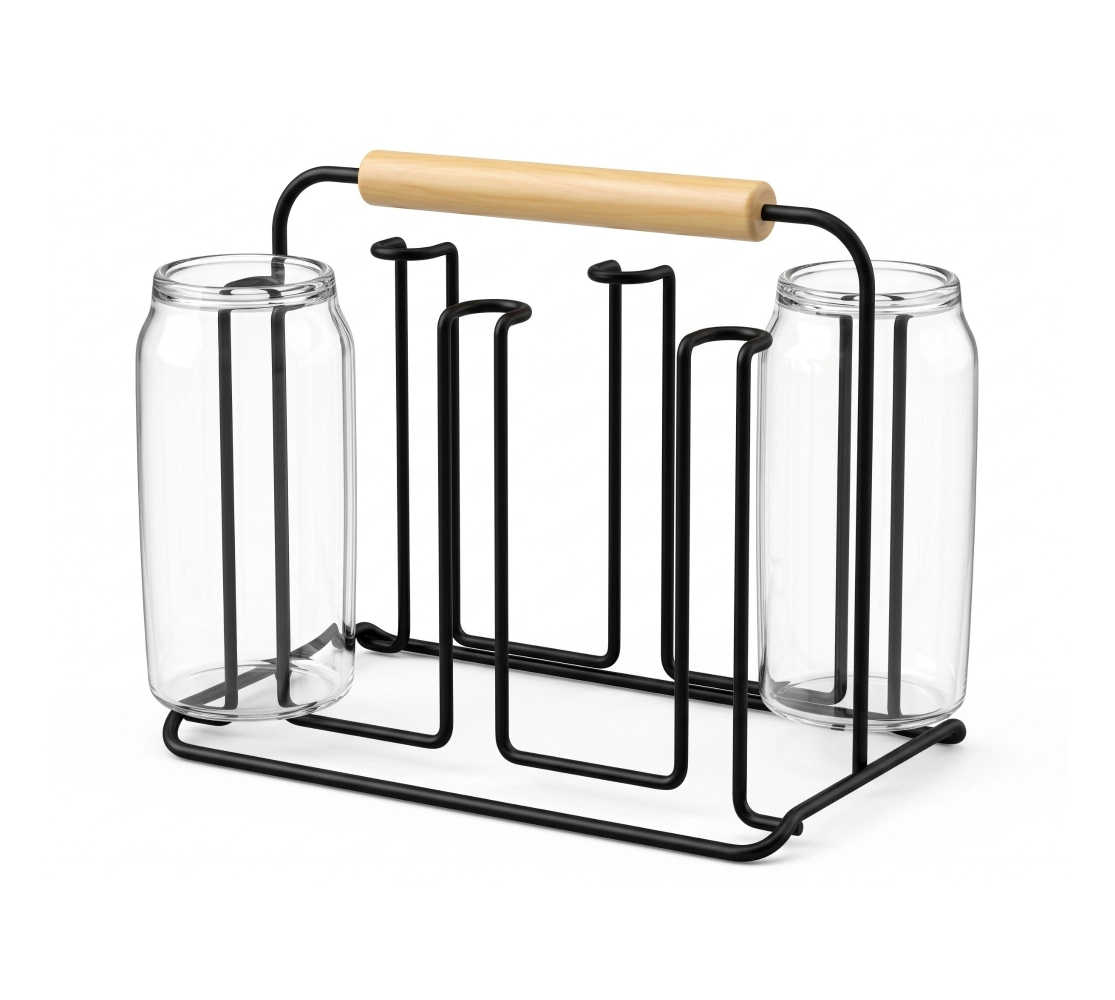 Suporte Para 6 Copos - Preto Fosco