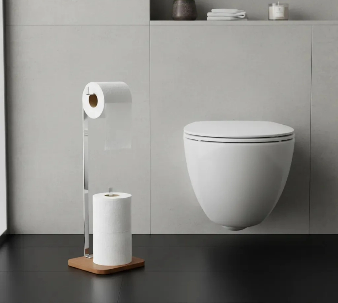 Suporte Para Papel Higiênico Madeira