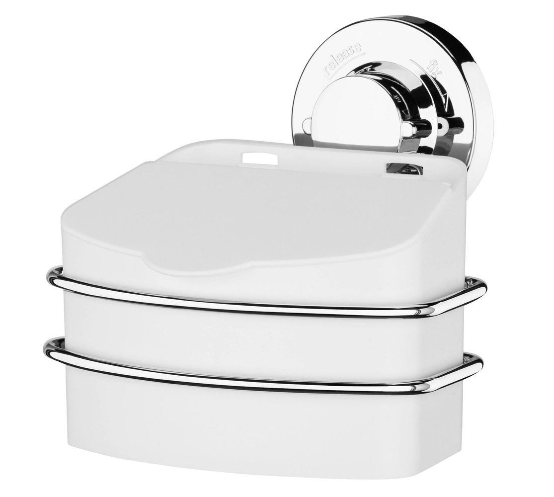 Suporte com Saleiro 500g Branco com Ventosa