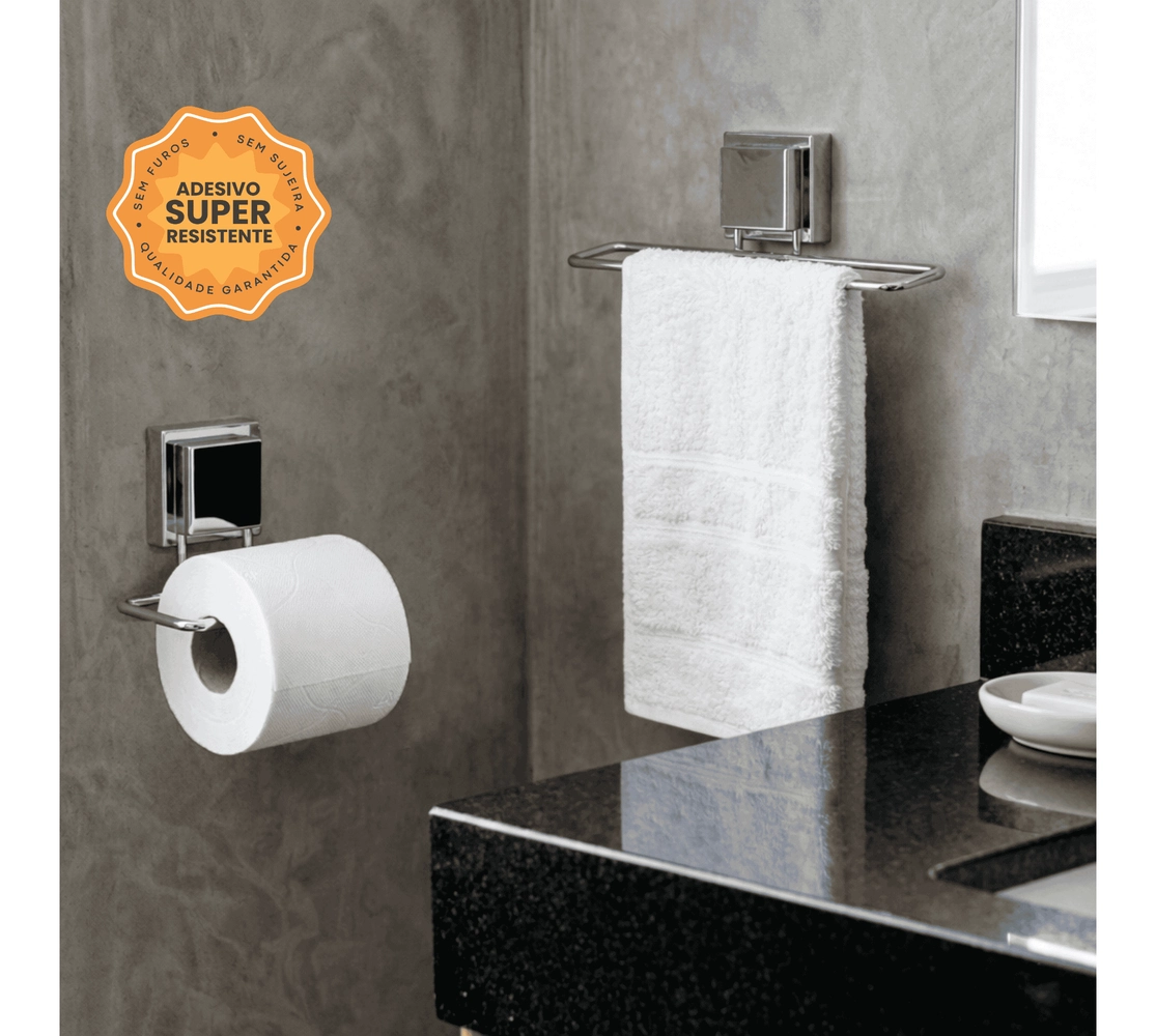 Suporte para Papel Higiênico com Adesivo