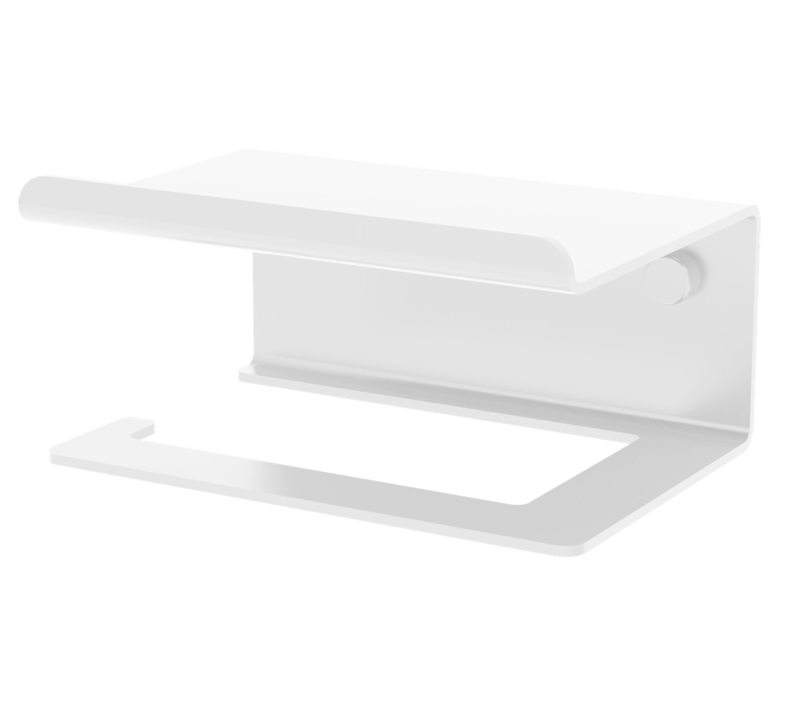 Suporte para Papel Higiênico e Porta Objetos - Branco