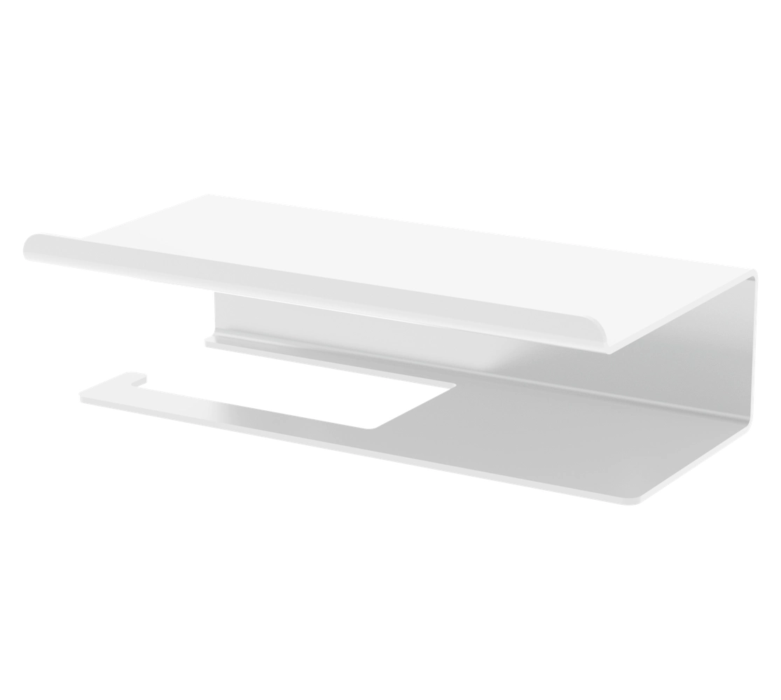 Suporte para Papel Higiênico e Porta Objetos - Branco