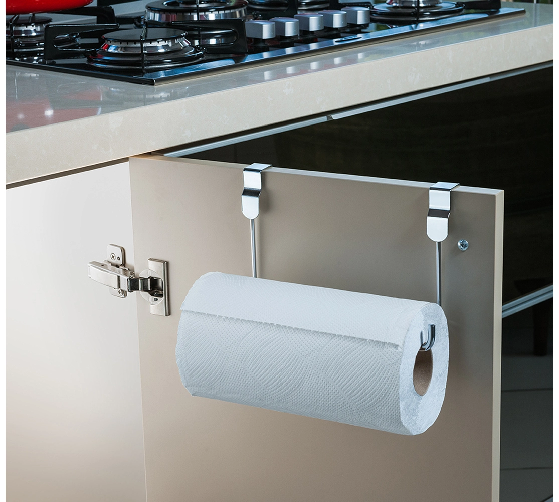 Suporte para Rolo de Papel Toalha para Porta Armário