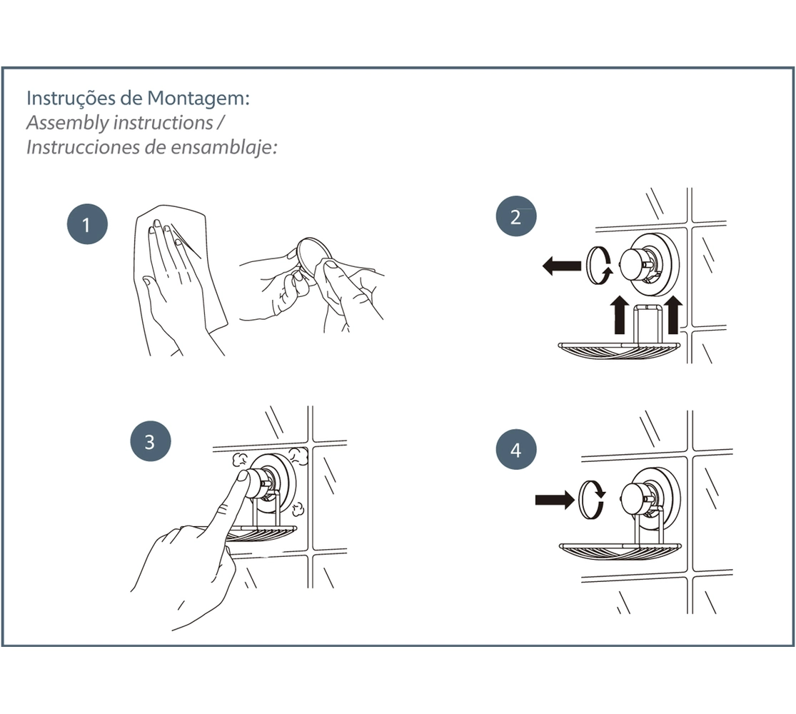Suporte para Shampoo/ Sabonete com Ventosas